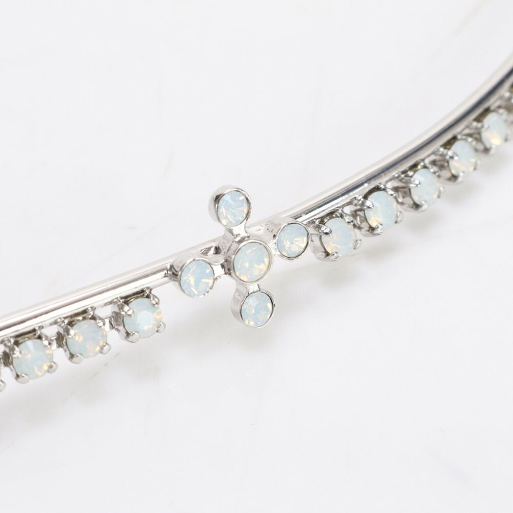 Louis Vuitton Headband Rhinestone Hairband Silver Hair Women's - Picture 4 of 8